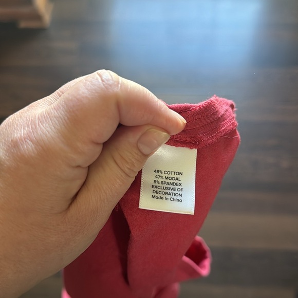 Evereve Embroidered Stripes Tank Top Red Medium - Picture 6 of 7